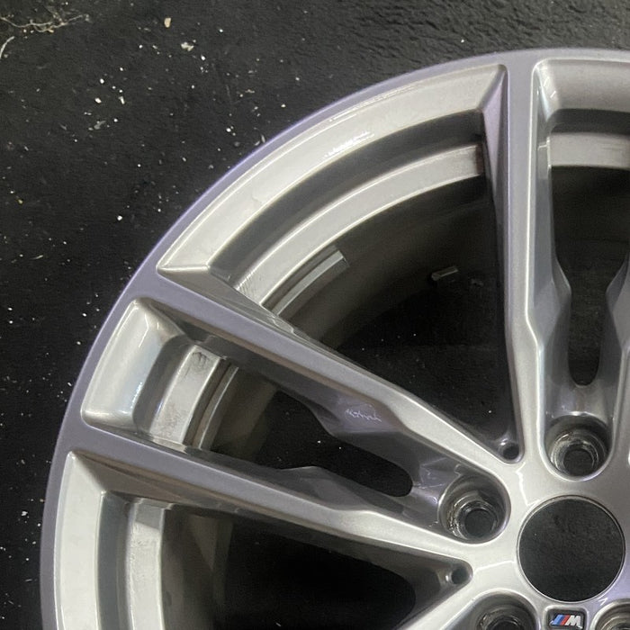 19" BMW X3 21 19x7.5 alloy frt or rear 5 spoke double spoke gray Original OEM - Side Profile