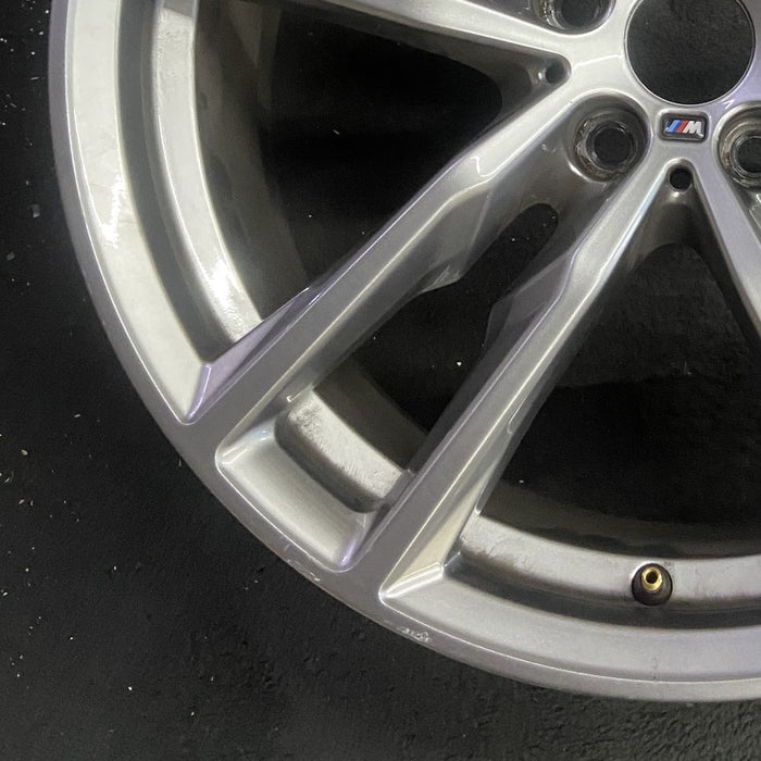 19" BMW X3 21 19x7.5 alloy frt or rear 5 spoke double spoke gray Original OEM - Additional View