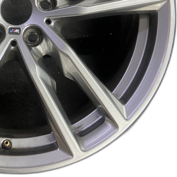 19" BMW X3 21 19x7.5 alloy frt or rear 5 spoke double spoke gray Original OEM - Close-Up Detail