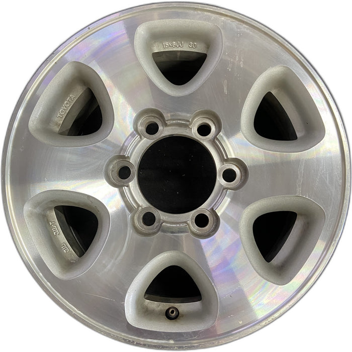 15" T100 93-98 15x6, 4x2, alloy Original OEM Wheel Rim - Front View