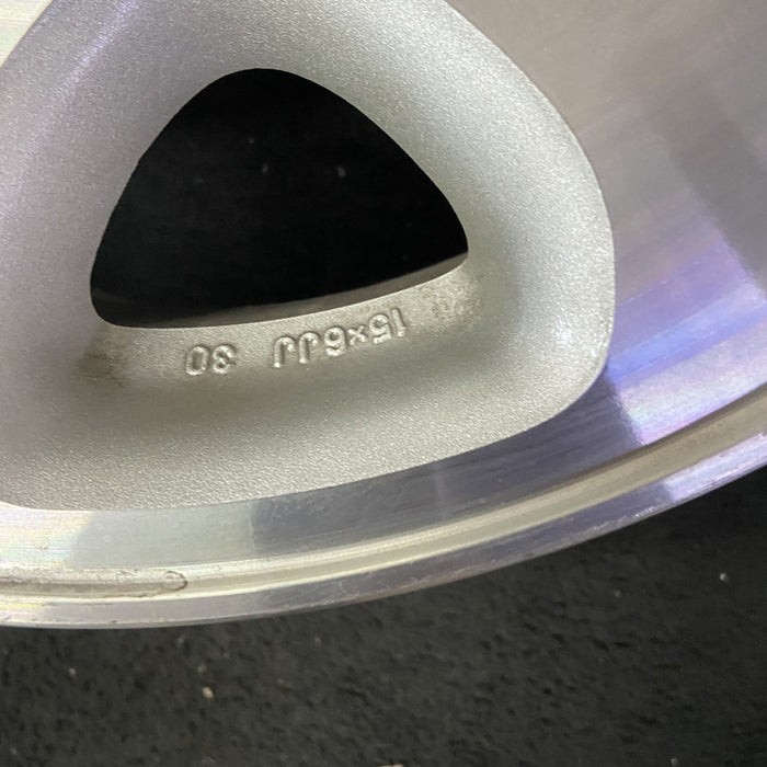 15" T100 93-98 15x6, 4x2, alloy Original OEM Wheel Rim - Back View