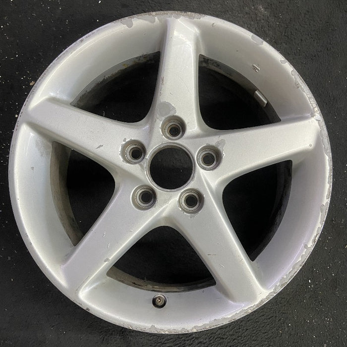 16" RSX 02-04 16x6.5 alloy 5 spoke silver Original OEM Wheel Rim - Front View