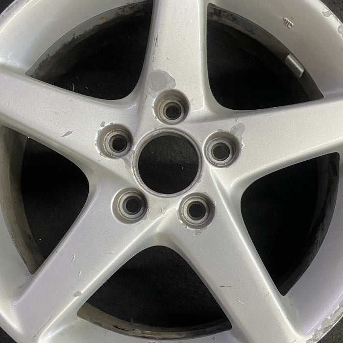 16" RSX 02-04 16x6.5 alloy 5 spoke silver Original OEM Wheel Rim - Angle View