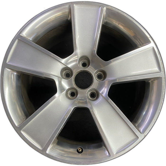 18" MUSTANG 06-09 18x8.5 5 spoke aluminum wide flat spoke silver paint Original - Front View