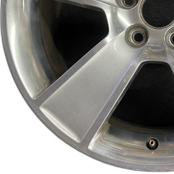 18" MUSTANG 06-09 18x8.5 5 spoke aluminum wide flat spoke silver paint Original - Back View