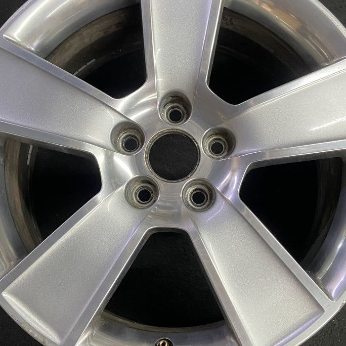 18" MUSTANG 06-09 18x8.5 5 spoke aluminum wide flat spoke silver paint Original - Angle View