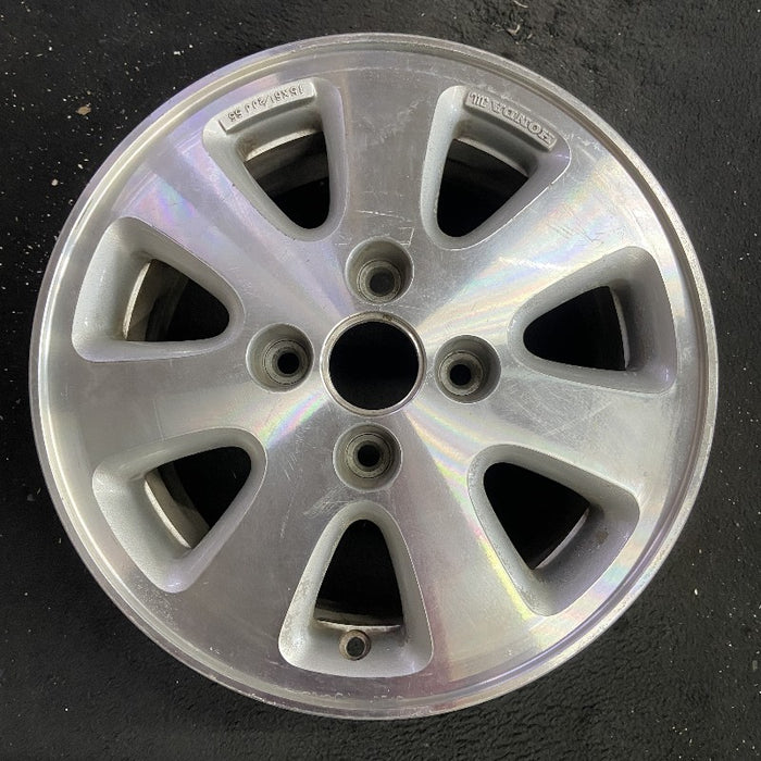 15" PRELUDE 92 15x6.5 alloy bright polished Original OEM Wheel Rim - Front View