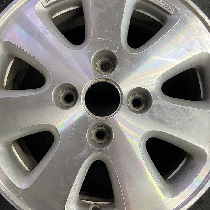 15" PRELUDE 92 15x6.5 alloy bright polished Original OEM Wheel Rim - Angle View