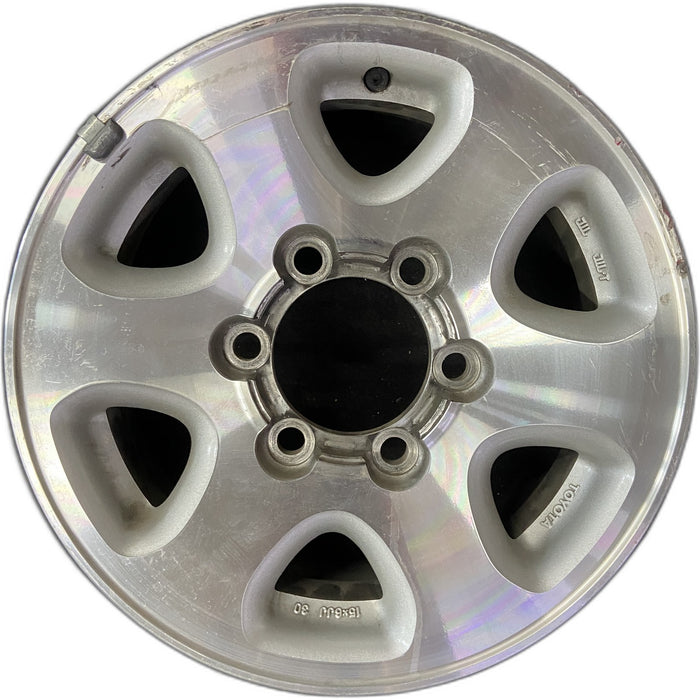 15" T100 93-98 15x6, 4x2, alloy Original OEM Wheel Rim - Front View
