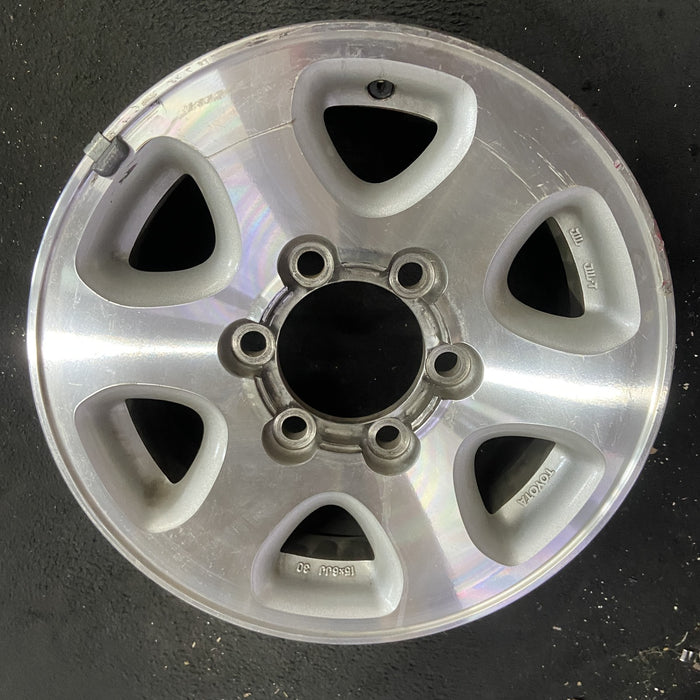 15" T100 93-98 15x6, 4x2, alloy Original OEM Wheel Rim - Side Profile