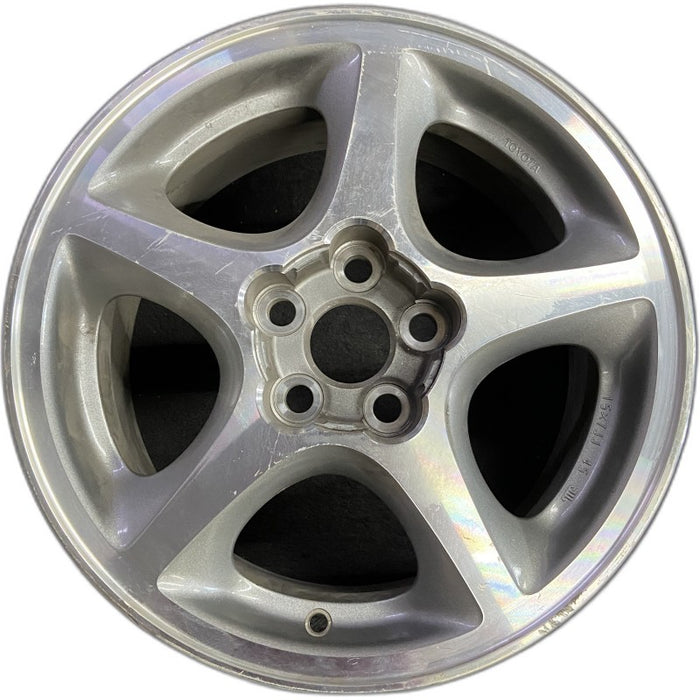 15" CELICA 94-99 15x7 alloy natural finish Original OEM Wheel Rim - Front View