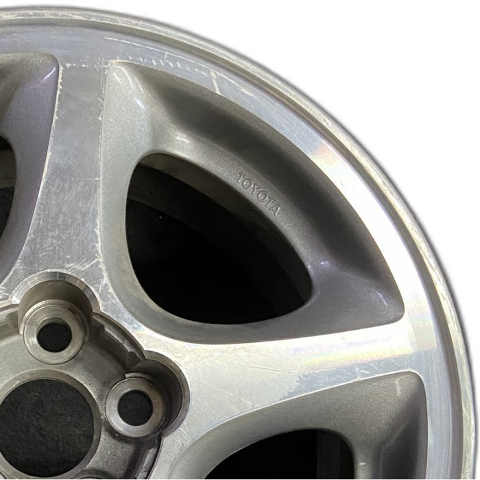 15" CELICA 94-99 15x7 alloy natural finish Original OEM Wheel Rim - Side Profile