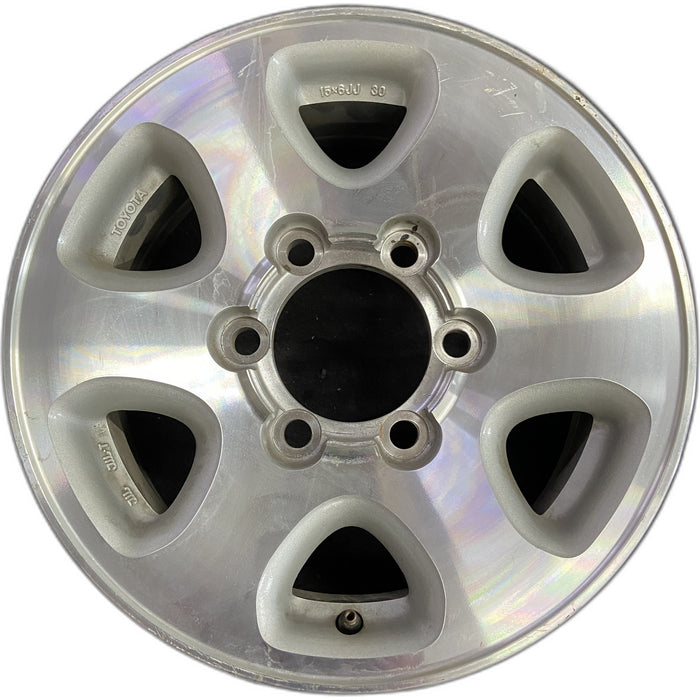 15" T100 93-98 15x6, 4x2, alloy Original OEM Wheel Rim - Front View