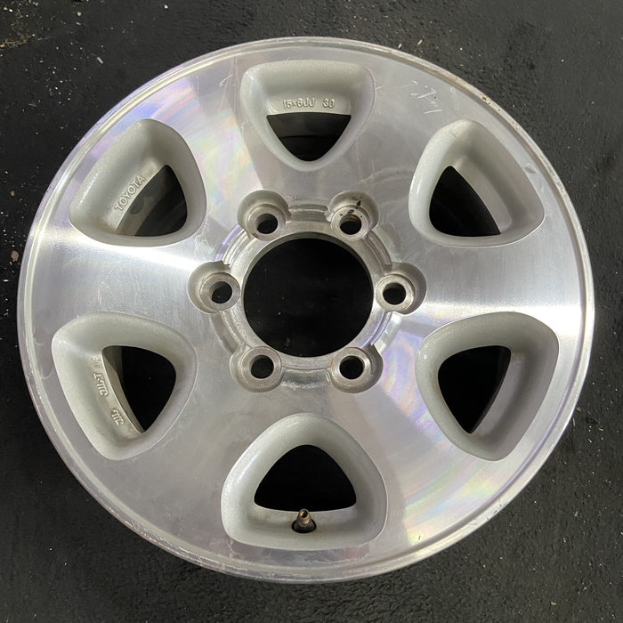 15" T100 93-98 15x6, 4x2, alloy Original OEM Wheel Rim - Side Profile