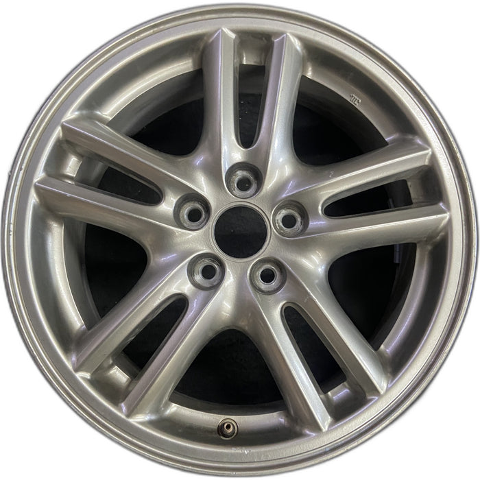 16" IMPREZA 04-05 16x6.5 , 10 spoke, peaked spoke Original OEM Wheel Rim - Front View