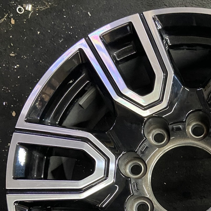 20" SIERRA 2500 PICKUP 20 20x8.5 12 spoke machined face accents black opt PYU - Side Profile