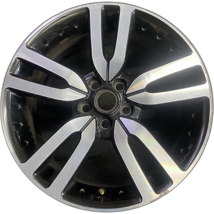 20" LR4 10-16 alloy 20x8.5 5 split spoke silver black inlay Original OEM Wheel - Front View