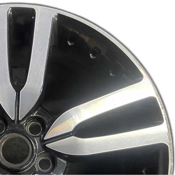 20" LR4 10-16 alloy 20x8.5 5 split spoke silver black inlay Original OEM Wheel - Side Profile