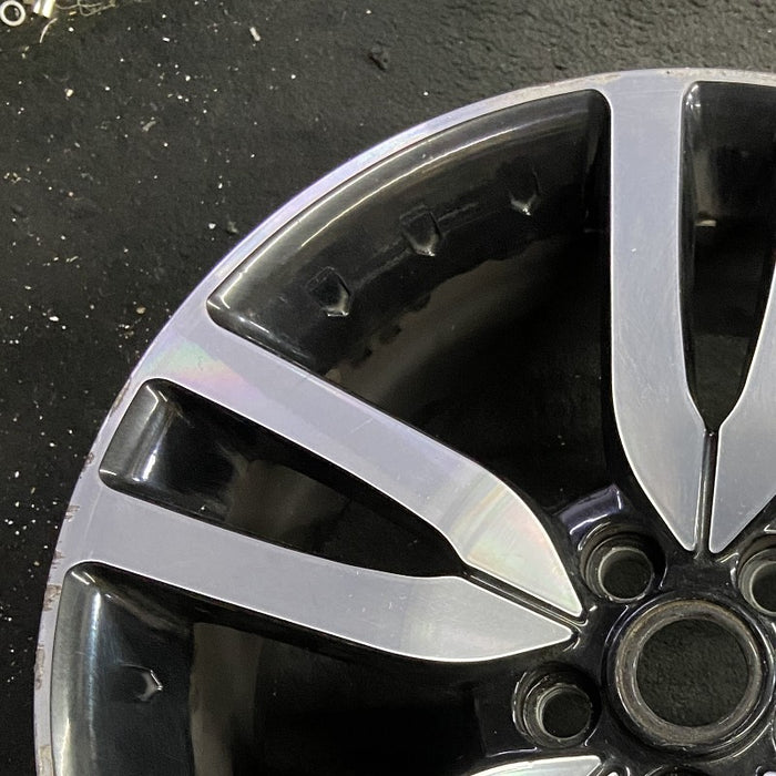 20" LR4 10-16 alloy 20x8.5 5 split spoke silver black inlay Original OEM Wheel - Side Profile