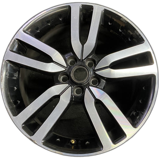 20" LR4 10-16 alloy 20x8.5 5 split spoke silver black inlay Original OEM Wheel - Front View