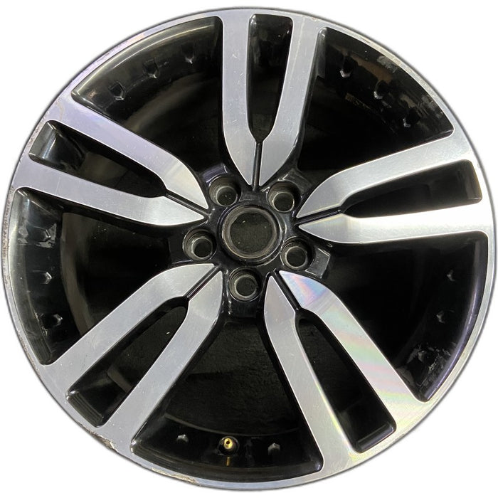 20" LR4 10-16 alloy 20x8.5 5 split spoke silver black inlay Original OEM Wheel - Front View