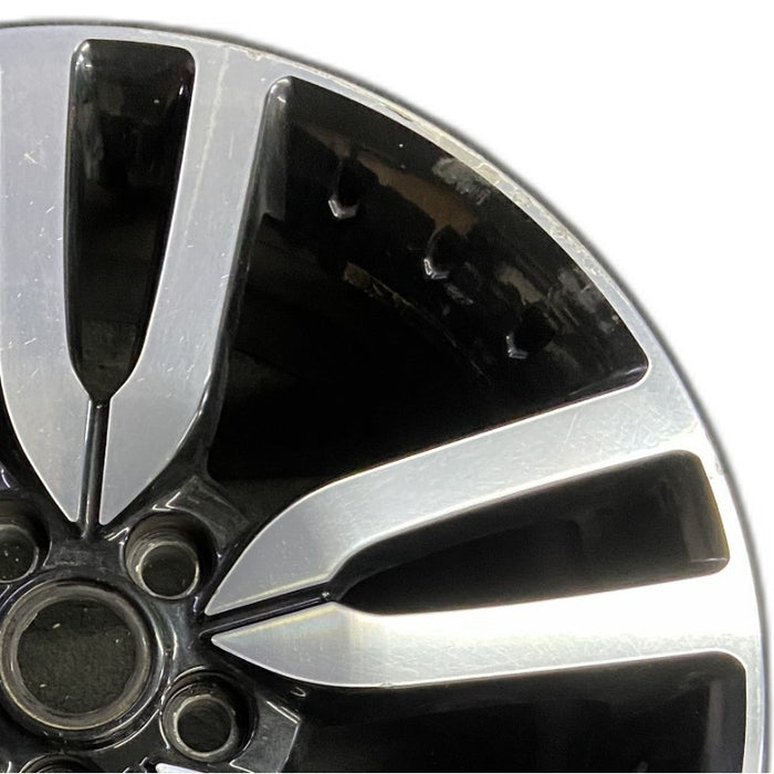 20" LR4 10-16 alloy 20x8.5 5 split spoke silver black inlay Original OEM Wheel - Side Profile