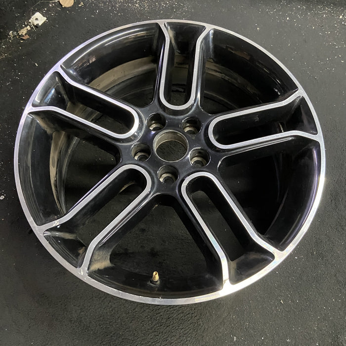 20" EDGE 13 20x8 , , black with machined edges Original OEM Wheel Rim - Side Profile