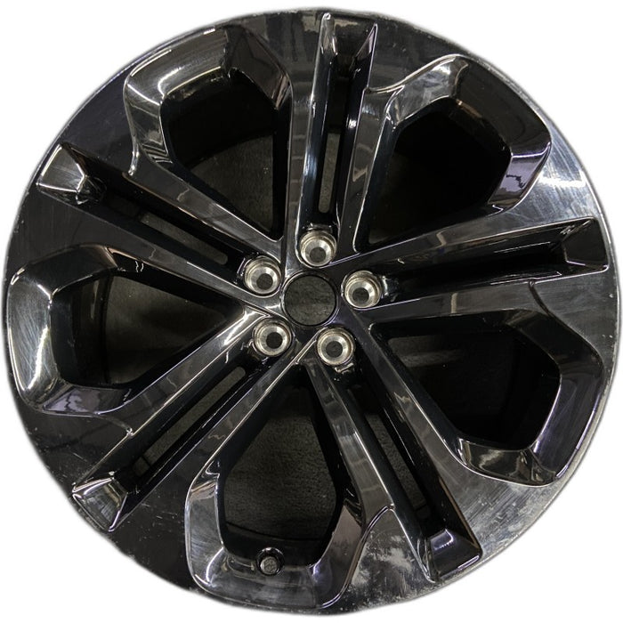 21" F-PACE 23 21x8.5 5 split spoke black Original OEM Wheel Rim - Front View