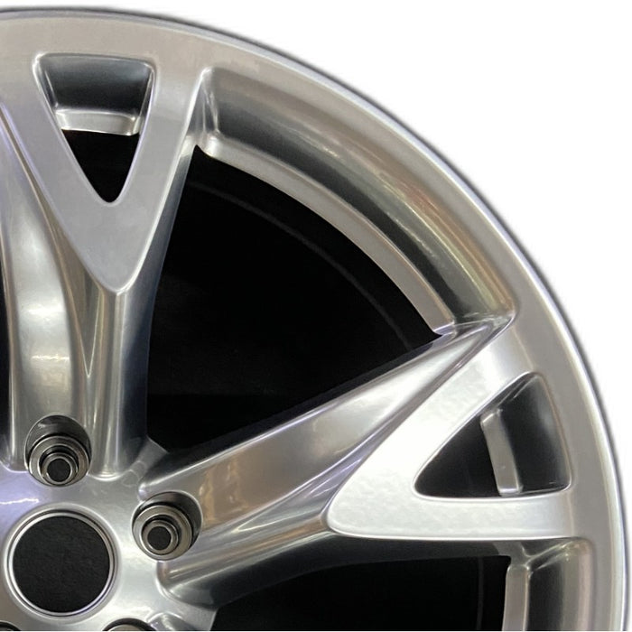 19" 370Z 10 19x10 alloy rear 5 spoke w/40th Anniversary Original OEM Wheel Rim - Side Profile