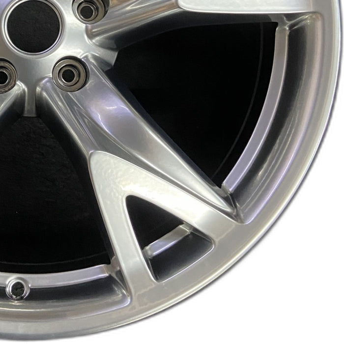 19" 370Z 10 19x10 alloy rear 5 spoke w/40th Anniversary Original OEM Wheel Rim - Close-Up Detail