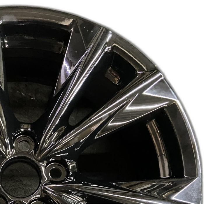 19" LEXUS ES250 21 19x8 alloy 5 split spoke black Original OEM Wheel Rim - Side Profile