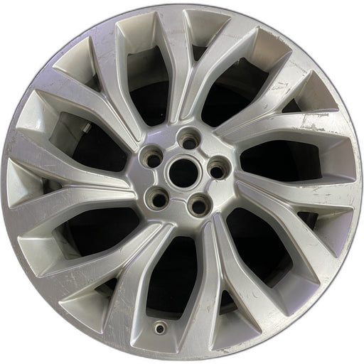 21" RANGE ROVER 18 21x9.5 , 7 Y spoke , silver Original OEM Wheel Rim - Front View