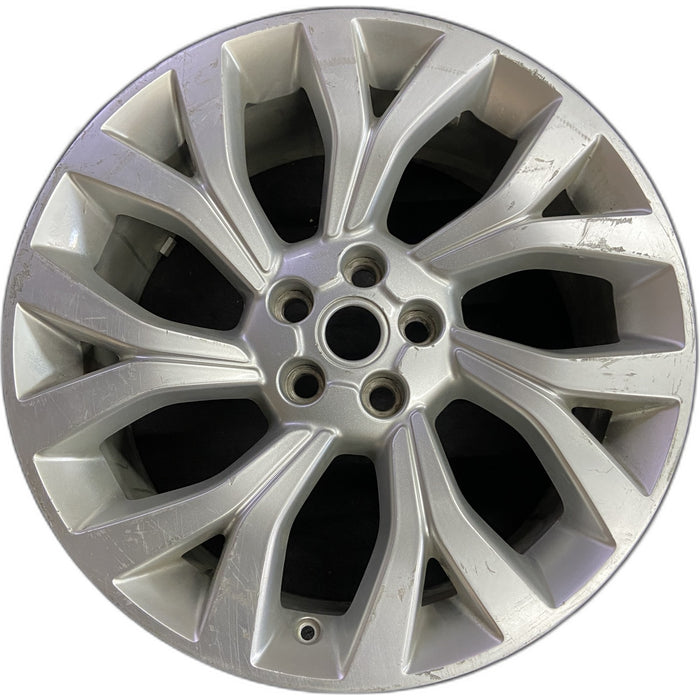 21" RANGE ROVER 18 21x9.5 , 7 Y spoke , silver Original OEM Wheel Rim - Front View