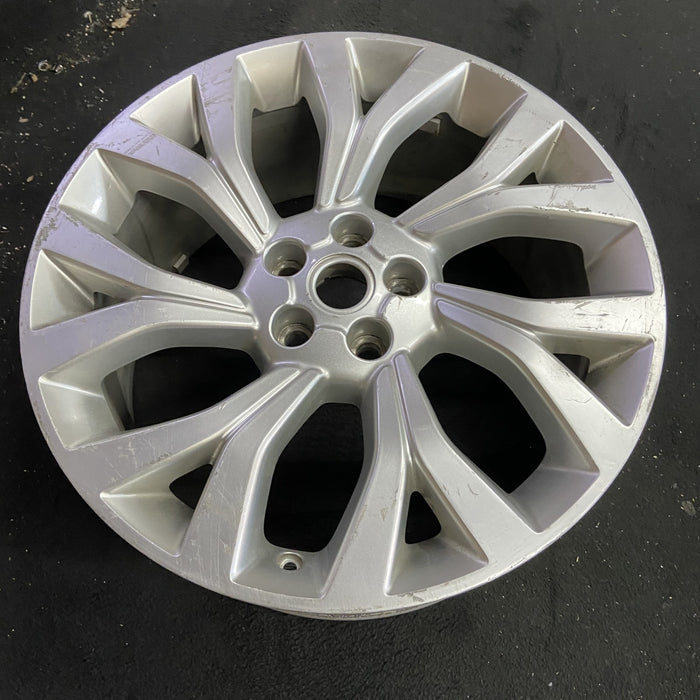 21" RANGE ROVER 18 21x9.5 , 7 Y spoke , silver Original OEM Wheel Rim - Side Profile