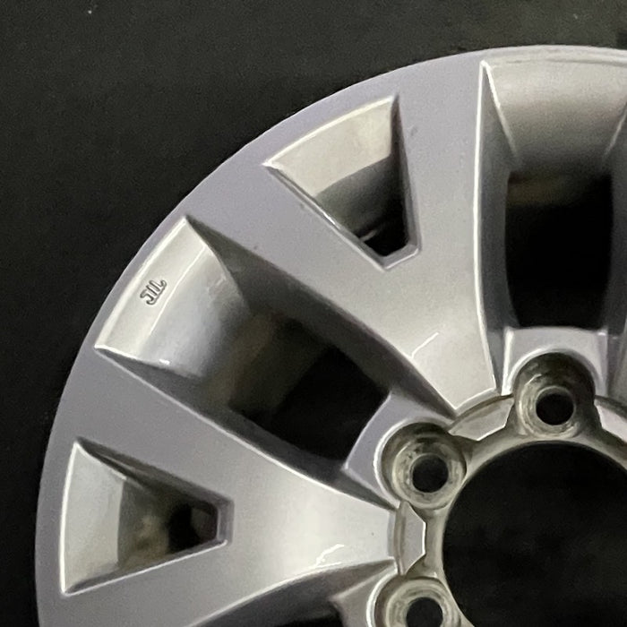16" TACOMA 16 16x7 alloy 6 spoke V spoke silver Original OEM Wheel Rim - Side Profile
