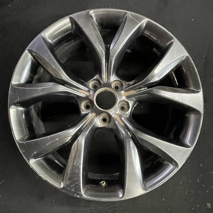 19" 200 15-17 , alloy, 19x8, fully black Original OEM Wheel Rim - Angle View
