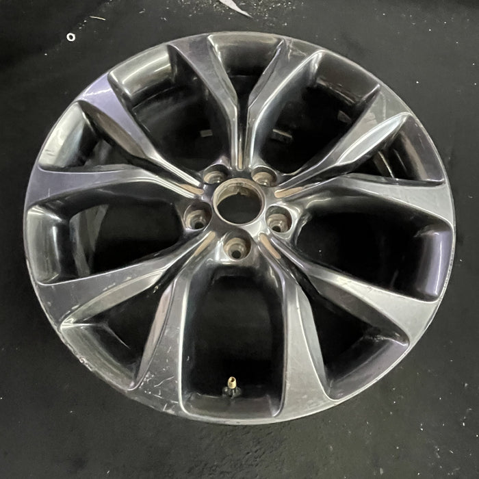 19" 200 15-17 , alloy, 19x8, fully black Original OEM Wheel Rim - Side Profile