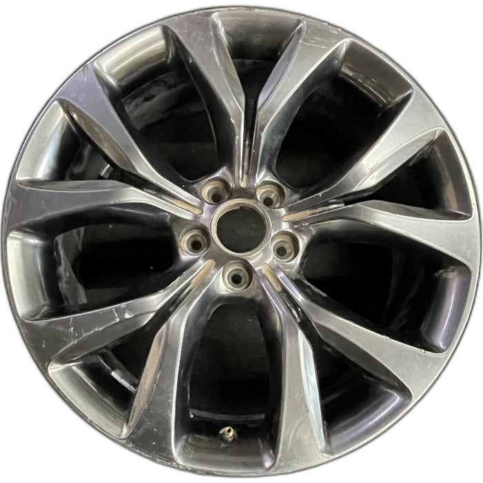 19" 200 15-17 , alloy, 19x8, fully black Original OEM Wheel Rim - Front View