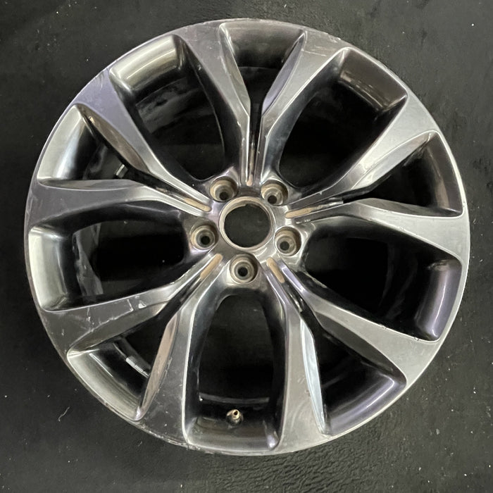 19" 200 15-17 , alloy, 19x8, fully black Original OEM Wheel Rim - Angle View