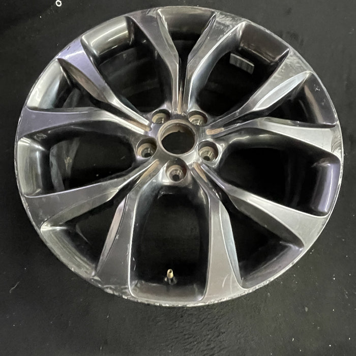 19" 200 15-17 , alloy, 19x8, fully black Original OEM Wheel Rim - Side Profile