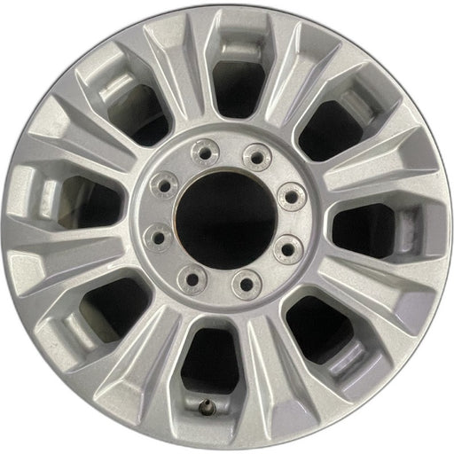 18" FORD F250SD PICKUP 20-22 18x8 aluminum 8 spoke silver Original OEM Wheel Rim - Front View