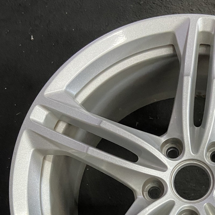 19" CORVETTE 16-17 rear, 19x10, silver Original OEM Wheel Rim - Side Profile
