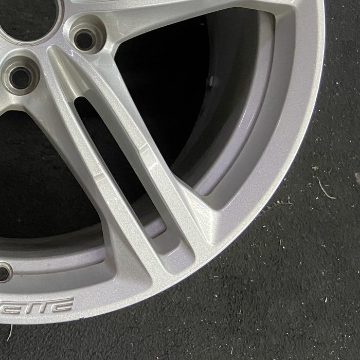 19" CORVETTE 16-17 rear, 19x10, silver Original OEM Wheel Rim - Back View