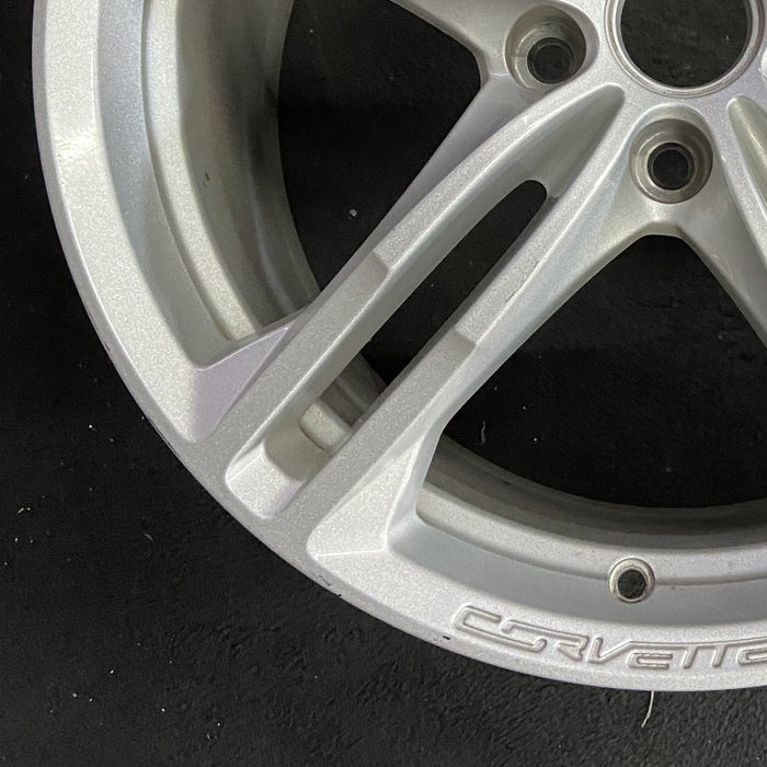 19" CORVETTE 16-17 rear, 19x10, silver Original OEM Wheel Rim - Additional View