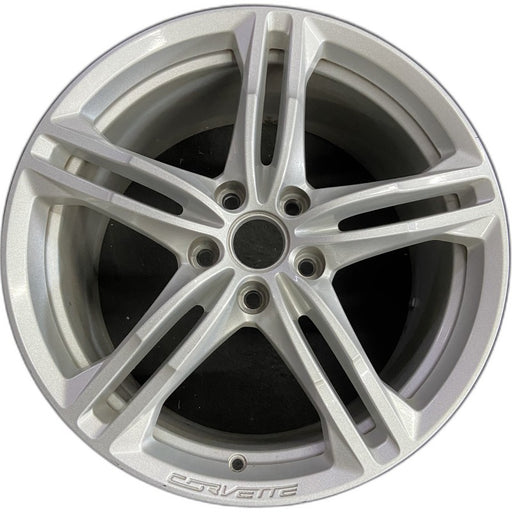 19" CORVETTE 16-17 rear, 19x10, silver Original OEM Wheel Rim - Front View