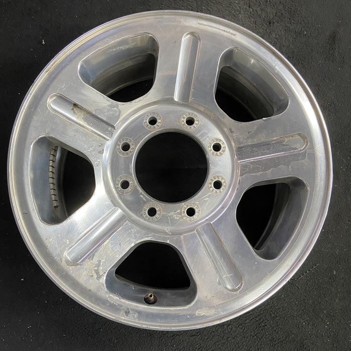 18" FORD F250SD PICKUP 05 18x8 , 5 spoke , aluminum Original OEM Wheel Rim - Angle View