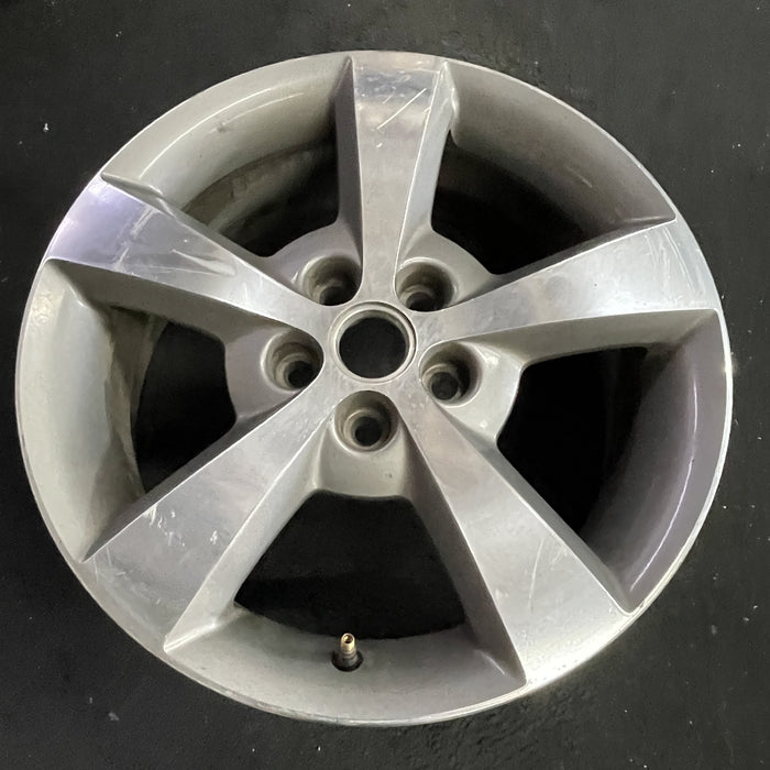17" MALIBU 08 17x7, aluminum, 5 single spoke, machined finish Original OEM - Side Profile