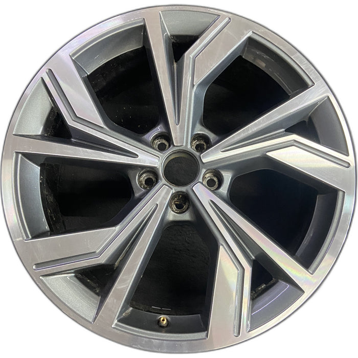 20" Q4 E-TRON 22 20x8, 10 spoke, bent spoke Original OEM Wheel Rim - Front View