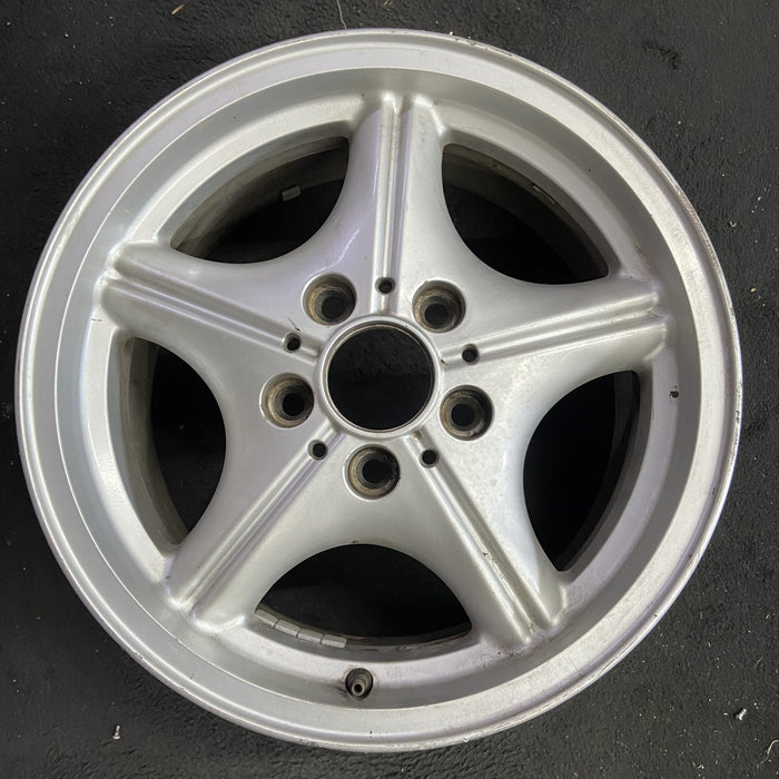 16" BMW Z3 01-02 16x7, alloy, 5 spoke, webbed spoke, natural Original OEM Wheel - Angle View