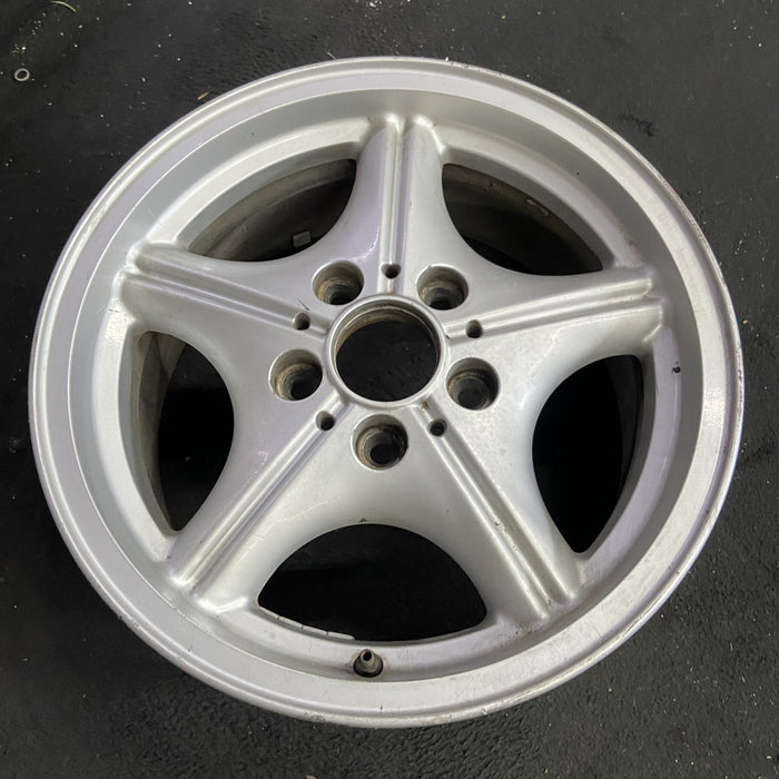 16" BMW Z3 01-02 16x7, alloy, 5 spoke, webbed spoke, natural Original OEM Wheel - Side Profile